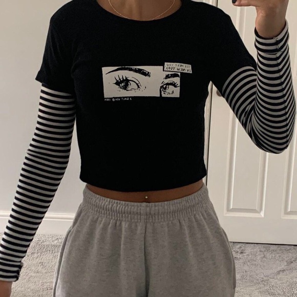 “I’ll meet you in New York” Brandy Melville Long sleeve shirt